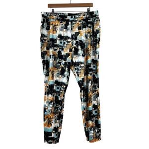 NWT Emery Rose Pants Womens 4X Multicolor Velvet Pull On Stretch Funky Retro